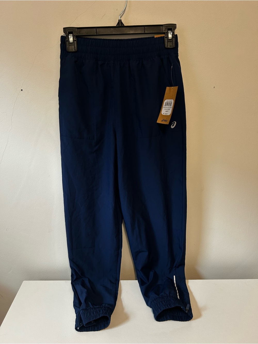 Asics Dark Navy Women's Track Pants with Elastic Ankles